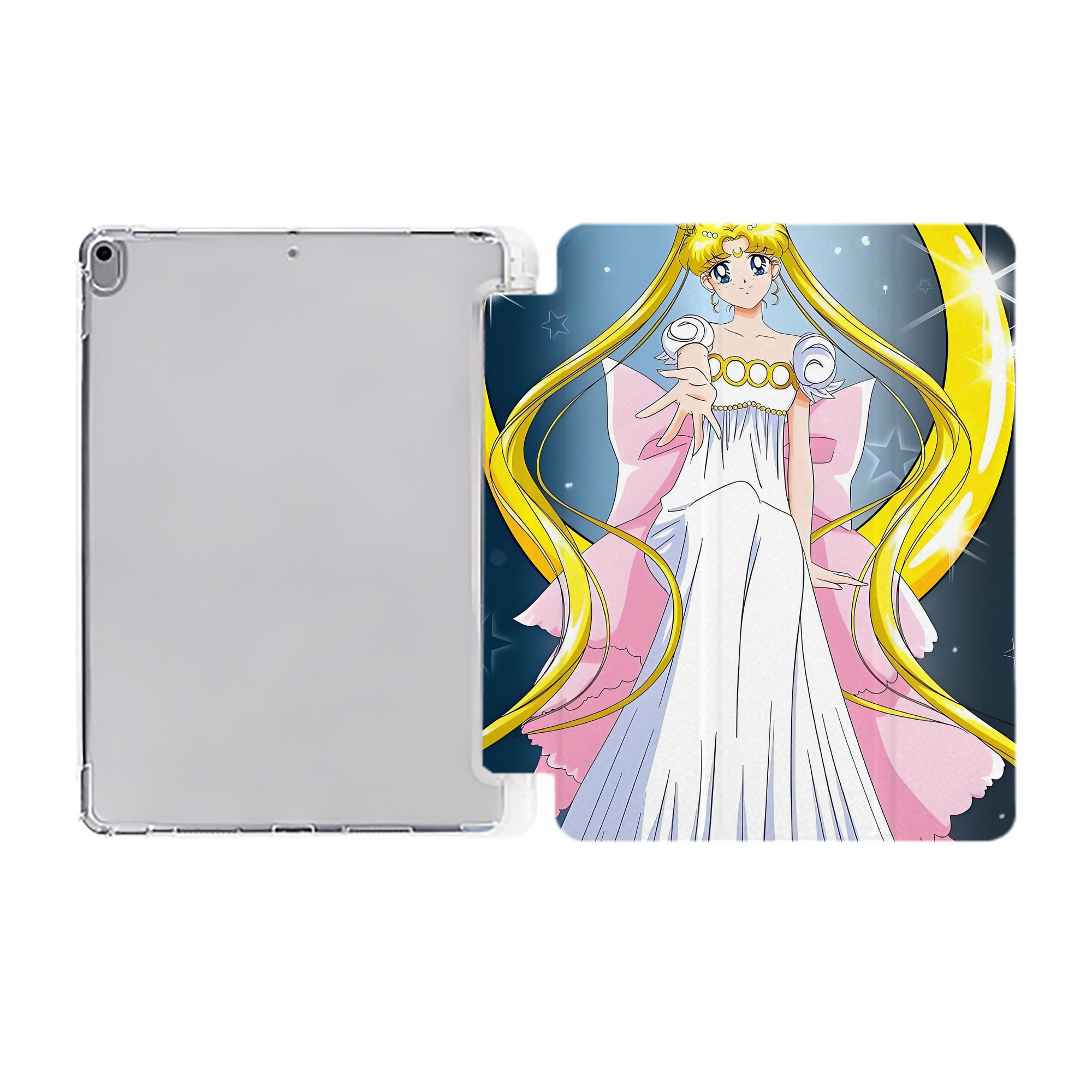 （画像用） 美少女戦士セーラームーン Sailor Moon IPad ケース ペン収納付き 三つ折りスタンド PUレザー×シリコン 対応機種9.5/10.5/10.9インチ
